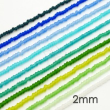 CRT40-크리스탈 론델컷 무광반투명 2mm 블루그린계열/색상선택(1줄)