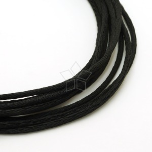 WR49-부드러운 실키 매듭줄 핸드메이드 두께2mm 끈목걸이줄 끈팔찌줄 블랙(1m)
