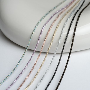 WR70-금사은사끈 목걸이줄 팔찌끈 1.3mm 끈팔찌 끈목걸이 만들기재료(1m)
