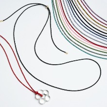 WR68-길이조절 완성롱목걸이줄 1.5mm 폴리자가드 매듭끈 목걸이 골드캡(1개)