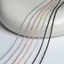 WR70-금사은사끈 목걸이줄 팔찌끈 1.3mm 끈팔찌 끈목걸이 만들기재료(1m)